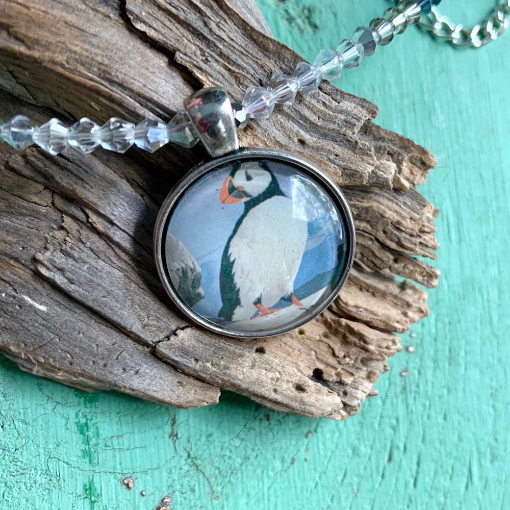 Atlantic Puffin Necklace, Puffin Jewelry, Puffins